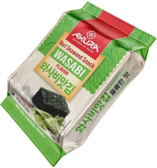 AKURA Przekąska nori o smaku wasabi 4,5 g