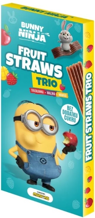 Bunny Ninja FRUIT TRIO STRAWS MINIONKI 48 g