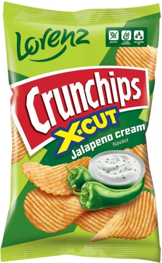 CRUNCHIPS X-Cut Jalapeno Cream 130g
