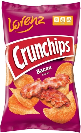 CRUNCHIPS Bacon Chipsy ziemniaczane o smaku bekonu 130g