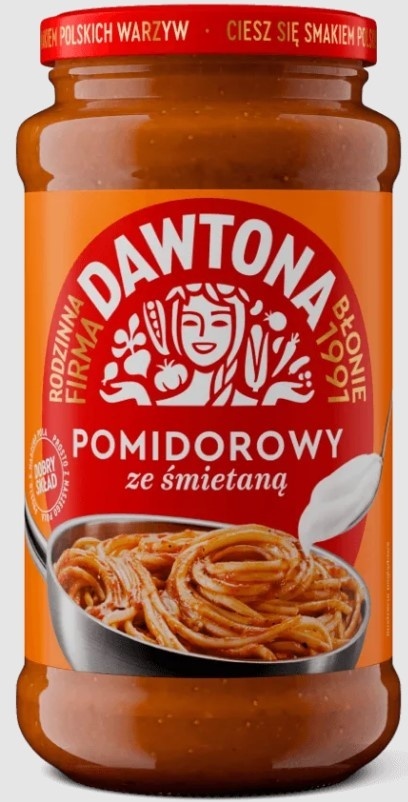DAWTONA Sos pomidorowy ze śmietaną 520g