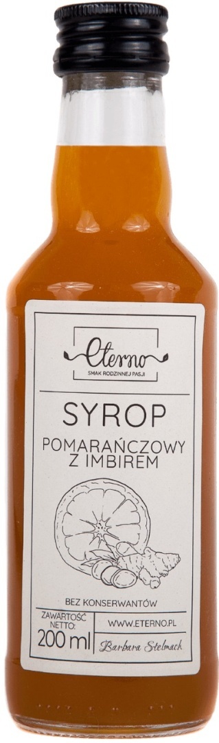 ETERNO Syrop pomarańczowy z imbirem 200ml