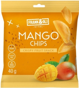 FRANK&OLI Naturalne chipsy Mango 40g