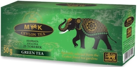 MK CEYLON TEA HERBATA ZIELONA W TOREBKACH 50G