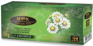 MK CEYLON TEA HERBATA ZIELONA Z RUMIANKIEM W TOREBKACH 50G