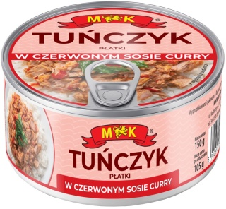 MK TUŃCZYK PŁATKI W CZERWONYM SOSIE CURRY 150G