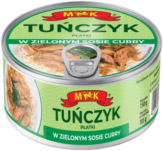MK TUŃCZYK PŁATKI W ZIELONYM SOSIE CURRY 150G