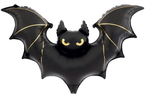 PartyPal Balon foliowy Nietoperz Halloween czarny 85 x 150 cm