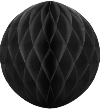 PartyPal Honeycomb bibułowy czarny 30cm