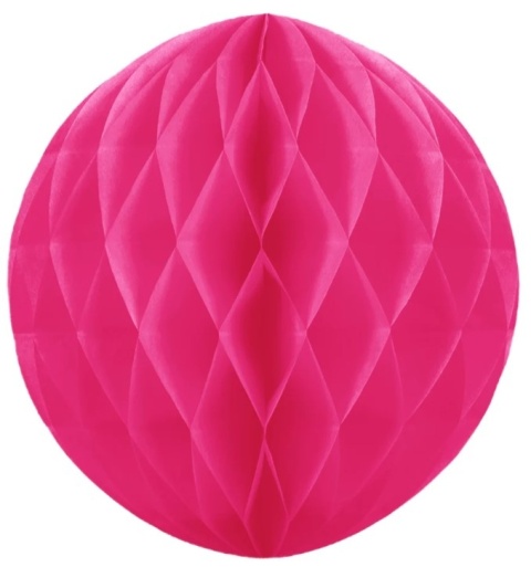 PartyPal Honeycomb bibułowy ciemny różowy 10cm