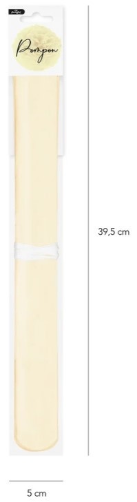 PartyPal Pompon bibułowy kremowy 35 cm