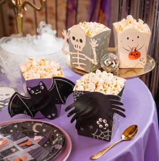 PartyPal Pudełko na popcorn Halloween Spooky Friends 4szt DIY