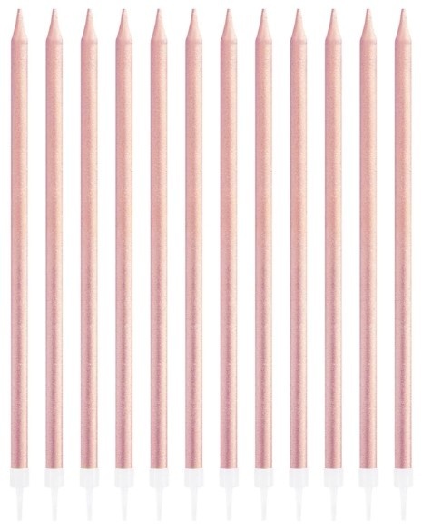 PartyPal Świeczki urodzinowe rose gold 12szt.