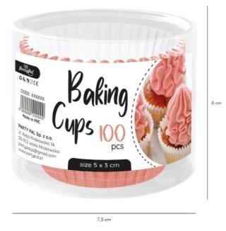 PartyPal Papilotki do muffinek rose gold 100szt.