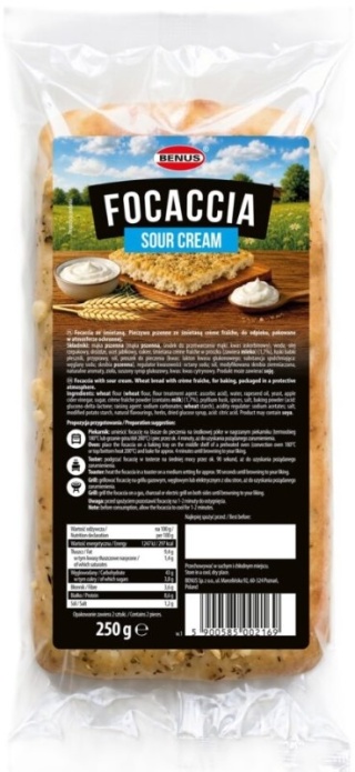 BENUS Focaccia ze śmietaną 2szt 250g