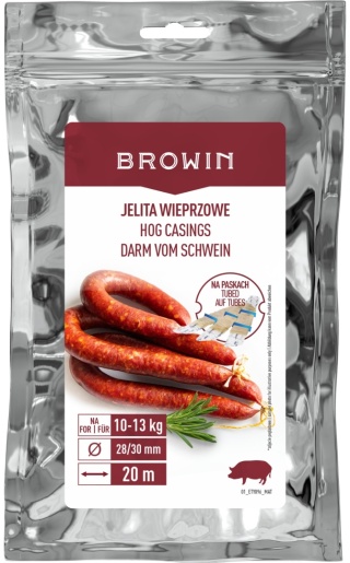 BROWIN Jelita naturalne wieprzowe na paskach 28/30 20m