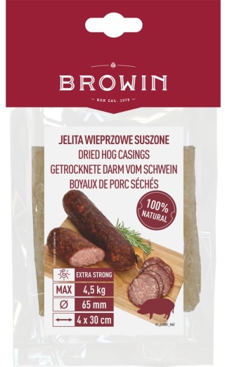 BROWIN Jelita wieprzowe suszone 65/30 4 szt