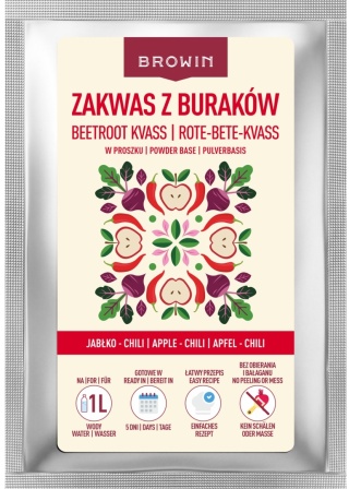 BROWIN Zakwas z buraka w proszku jabłko chili 33g