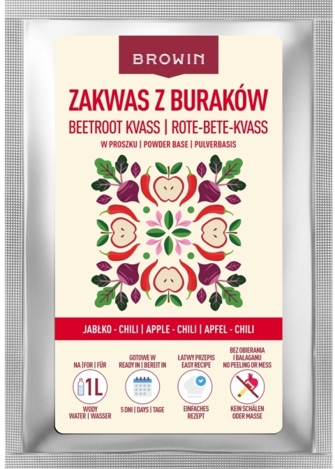BROWIN Zakwas z buraka w proszku jabłko chili 33g