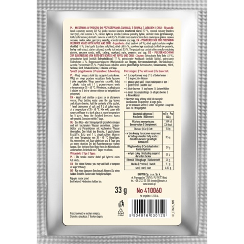 BROWIN Zakwas z buraka w proszku jabłko chili 33g