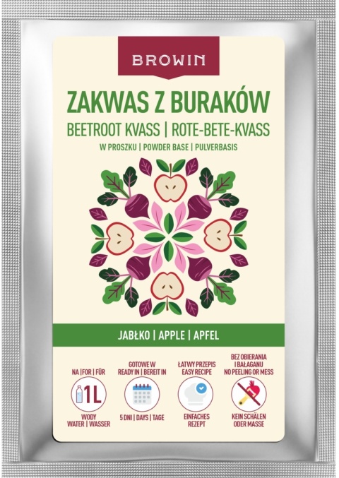 BROWIN Zakwas z buraka w proszku z jabłkiem 36g
