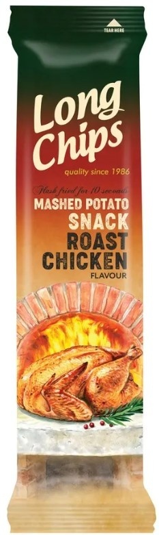 LONG CHIPS Chipsy ziemniaczane o smaku pieczonego kurczaka 75 g
