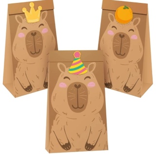PartyPal Torebki na cukierki Capybara Kapibara 6 szt zestaw